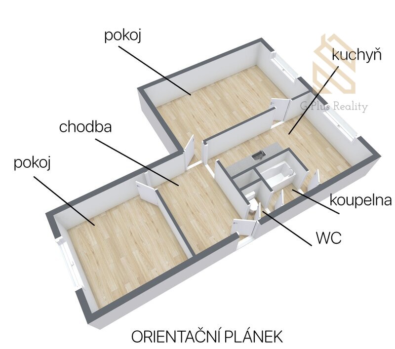 Prodej, byt, 62m2, Dobkovice