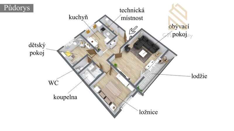 Prodej bytu 3+1, ul. Dykova Litoměřice